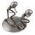 Auto part sculpture, 'Quarterback Snap' - Football Players Recycled Auto Part Metal Sculpture (image 2b) thumbail