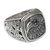 Garnet signet ring, 'Java Eagle' - Eagle Theme Handcrafted Sterling Silver and Garnet Ring (image 2a) thumbail