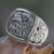Garnet signet ring, 'Java Eagle' - Eagle Theme Handcrafted Sterling Silver and Garnet Ring (image 2b) thumbail