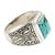 Sterling silver ring, 'Sky Crown' - Unisex Sterling Silver and Reconstituted Turquoise Ring (image 2d) thumbail