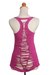 Rayon blend tank top, 'Soul Chakra in Fuchsia' - Fuchsia Rayon Blend Beige Medallion Sleeveless Tank Top (image 2c) thumbail