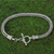 Men's sterling silver braid bracelet, 'Dragon Braid' - Sterling Silver Link Bracelet from Indonesia (image 2b) thumbail