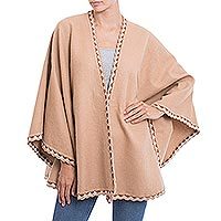 Alpaca blend ruana,