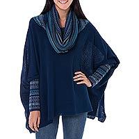 100% alpaca poncho,
