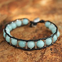 Amazonite beaded bracelet,