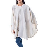 Alpaca blend ruana cape,