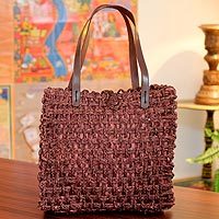 Sabai grass tote handbag,