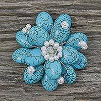 Pearl brooch pin,