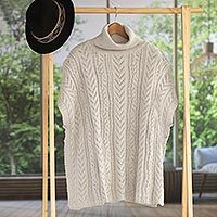 Alpaca blend poncho,