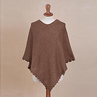 Alpaca blend poncho,