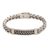 Men's sterling silver wristband bracelet, 'Braided Belt' - Sterling Silver Braided Wristband Bracelet from Bali (image 2a) thumbail