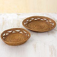 Pine needle baskets,