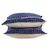 Cotton cushion covers, 'Blue Hmong Charm' (pair) - Set of 2 Blue Striped Hill Tribe Cotton Batik Cushion Covers (image 2b) thumbail