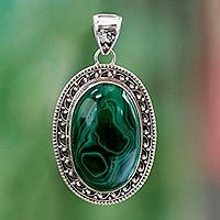 Malachite pendant,
