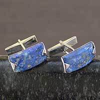 Lapis lazuli cufflinks,