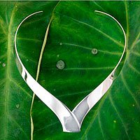 Sterling silver choker, 'Seduction' - Unique Sterling Silver Collar Necklace