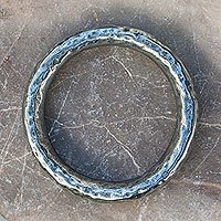 Sterling silver bangle bracelet,