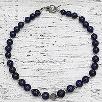 Lapis lazuli beaded necklace,