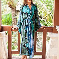 Rayon batik robe,