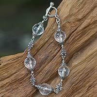 Quartz beaded bracelet,