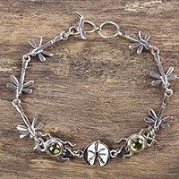 Peridot link bracelet,