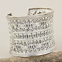 Sterling silver cuff bracelet,