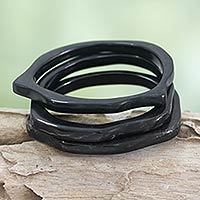 Horn bangle bracelets,