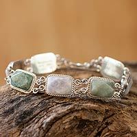 Jade link bracelet,
