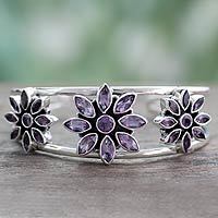 Amethyst cuff bracelet,
