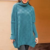 Alpaca blend poncho,