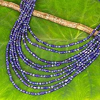 Lapis lazuli beaded necklace,