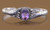 Amethyst cuff bracelet, 'Sibak Tatah Leaves' (6 inch) - Amethyst Sterling Silver Cuff Bracelet (6 Inch) (image 2a) thumbail