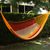 Cotton hammock, 'Tropical Paradise' (double) - Mexican Cotton Double Hammock in Burgundy Pink and Yellow thumbail