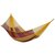 Cotton hammock, 'Tropical Paradise' (double) - Mexican Cotton Double Hammock in Burgundy Pink and Yellow (image 2a) thumbail