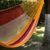 Cotton hammock, 'Tropical Paradise' (double) - Mexican Cotton Double Hammock in Burgundy Pink and Yellow (image 2b) thumbail