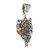 Gold-accented multi-gemstone pendant, 'Monarch Butterfly Queen' - Multi-Gemstone Butterfly Pendant with Gold Accents (image 2b) thumbail