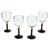 Blown glass goblets, 'Amber Mirage' (set of 4) - Hand Made Blown Glass Wine Glasses (set of 4) thumbail