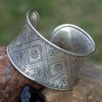 Silver cuff bracelet,