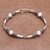 Sterling silver link bracelet, 'Tubes' - Sterling Silver Link Bracelet with Balinese Designs (image 2) thumbail
