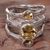 Citrine multi-stone ring, 'Bamboo Dew' - Hand Made Citrine Sterling Silver Multistone Ring Indonesia thumbail