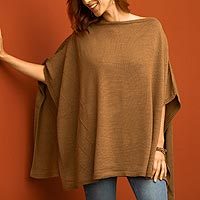 Alpaca blend poncho,