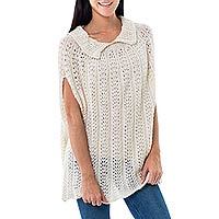 100% alpaca poncho,