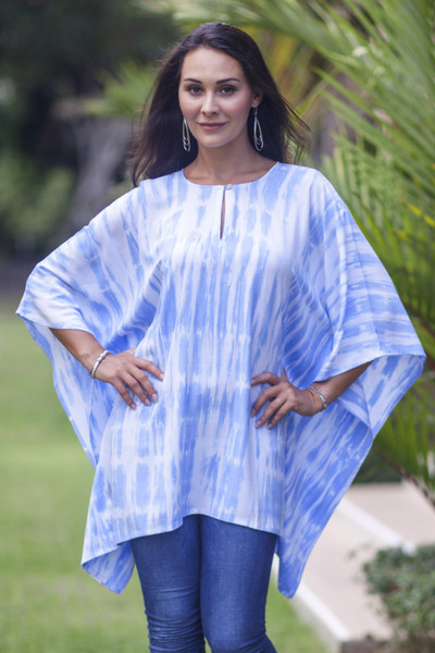 Rayon tunic, Blue Banda Sea