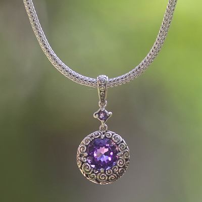 Sterling silver pendant necklace, Moonlight Dazzle