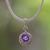 Sterling silver pendant necklace, 'Moonlight Dazzle' - Sterling Silver Amethyst Pendant Necklace thumbail