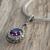 Sterling silver pendant necklace, 'Moonlight Dazzle' - Sterling Silver Amethyst Pendant Necklace (image 2b) thumbail