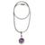 Sterling silver pendant necklace, 'Moonlight Dazzle' - Sterling Silver Amethyst Pendant Necklace (image 2d) thumbail