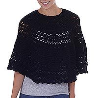 100% alpaca poncho,
