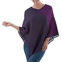 Alpaca blend poncho,
