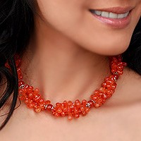 Carnelian choker,